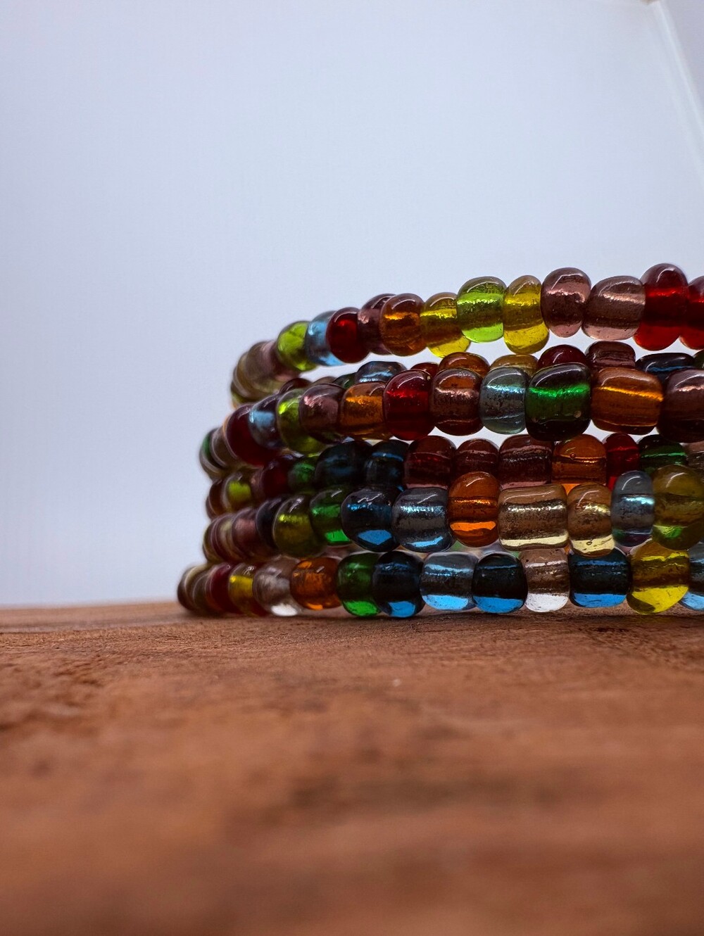 Artisan Multicolor Beaded Hoop Earrings and Layered Necklace Set - Women Jewelry - Picture 8 of 9